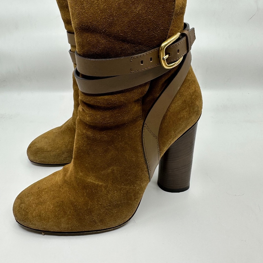 GUCCI Suede Boots with Leather Trim | size 37